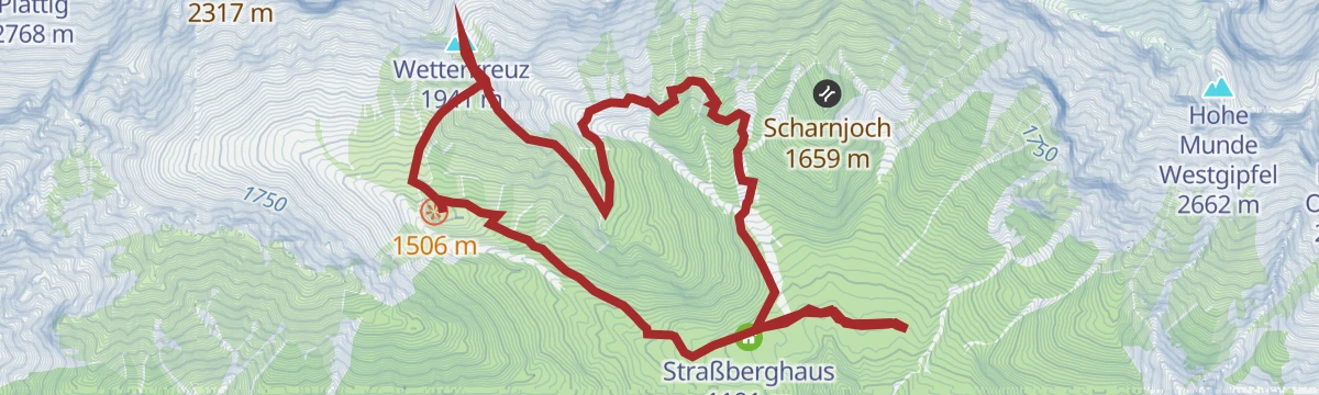 Route map: Wetterkreuz
